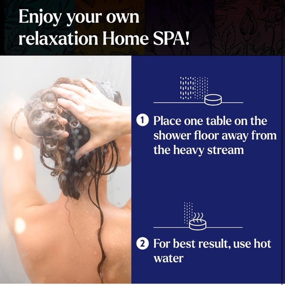 Citrus Mint Aromatherapy Shower Steam disk- 15 Tablets, Essential Oil Bombs - Picture 6 of 6